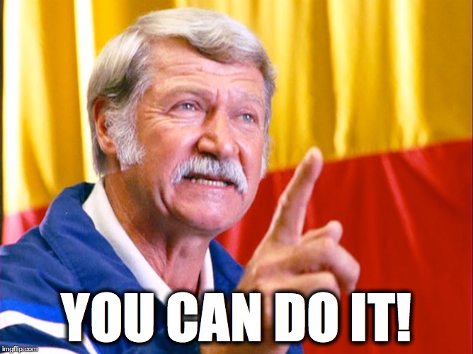 YOU CAN DO IT! | image tagged in you can do it,bela karolyi,gymnastics | made w/ Imgflip meme maker