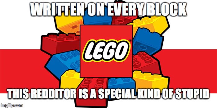 WRITTEN ON EVERY BLOCK THIS REDDITOR IS A SPECIAL KIND OF STUPID | made w/ Imgflip meme maker