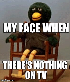 Robin TV | MY FACE WHEN THERE'S NOTHING ON TV | image tagged in dhmis,tv | made w/ Imgflip meme maker