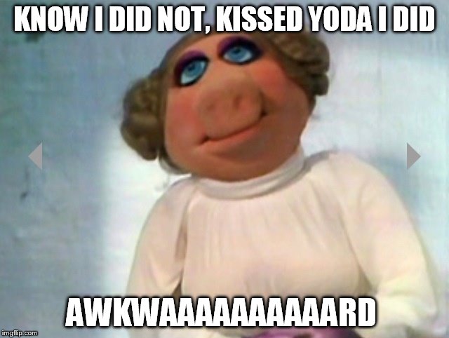 KNOW I DID NOT, KISSED YODA I DID AWKWAAAAAAAAAARD | made w/ Imgflip meme maker