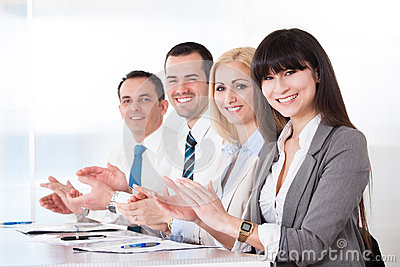 High Quality Businesspeople clapping  Blank Meme Template