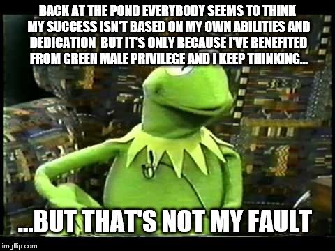  but that's not my fault | BACK AT THE POND EVERYBODY SEEMS TO THINK MY SUCCESS ISN'T BASED ON MY OWN ABILITIES AND DEDICATION  BUT IT'S ONLY BECAUSE I'VE BENEFITED FR | image tagged in but that's not my fault,memes,privilege,white,male,success | made w/ Imgflip meme maker
