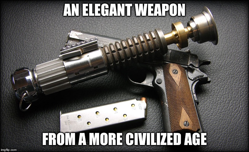 Start Wars | AN ELEGANT WEAPON FROM A MORE CIVILIZED AGE | image tagged in funny | made w/ Imgflip meme maker