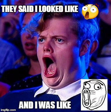 THEY SAID I LOOKED LIKE AND I WAS LIKE | image tagged in lol,funny | made w/ Imgflip meme maker