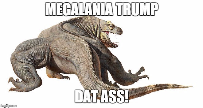 Melania Trump. | MEGALANIA TRUMP DAT ASS! | image tagged in trump,ho,politics | made w/ Imgflip meme maker