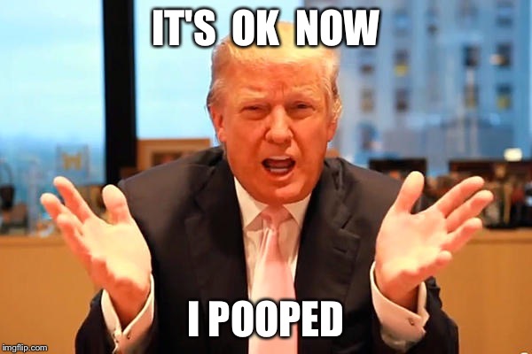 IT'S  OK  NOW I POOPED | made w/ Imgflip meme maker