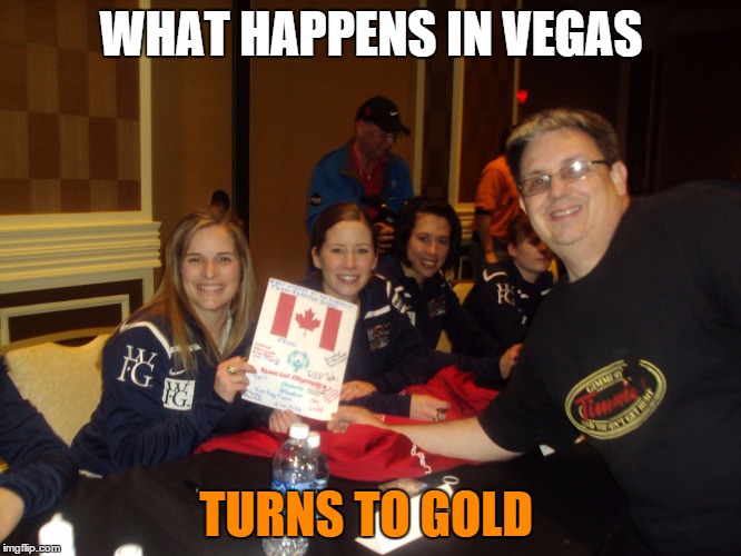 meeting future Olympic champs | WHAT HAPPENS IN VEGAS TURNS TO GOLD | image tagged in jennifer jones | made w/ Imgflip meme maker
