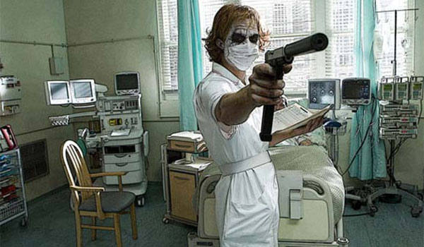 Thug life nurse Joker Blank Meme Template