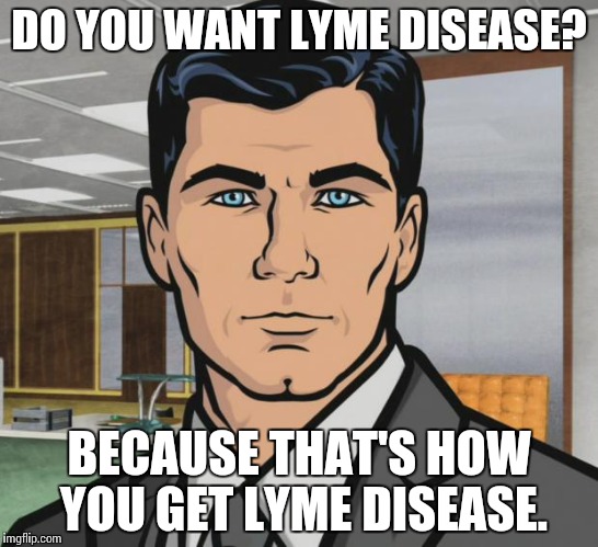 Archer | DO YOU WANT LYME DISEASE? BECAUSE THAT'S HOW YOU GET LYME DISEASE. | image tagged in memes,archer | made w/ Imgflip meme maker
