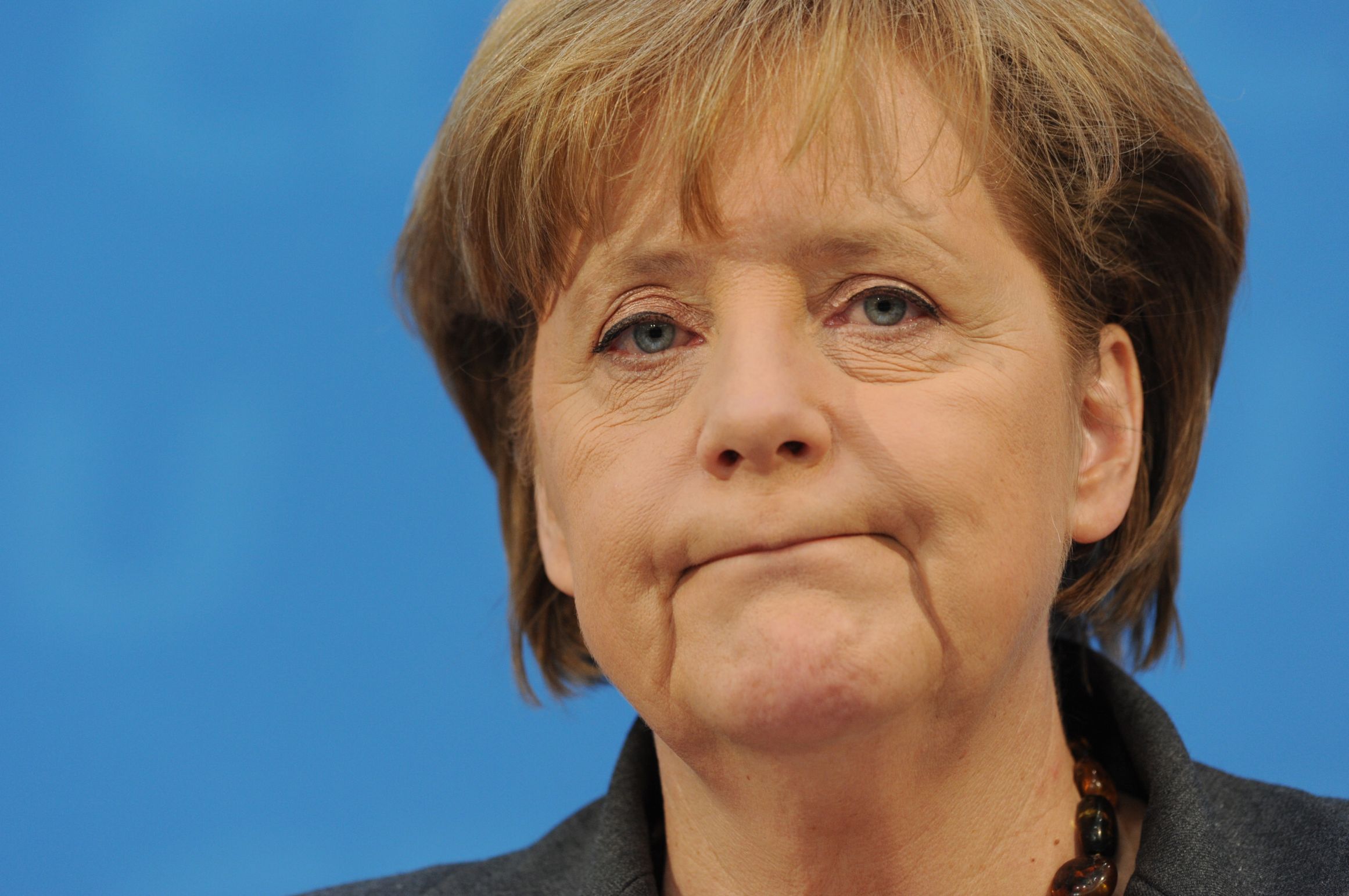 Angela Merkel Frown Blank Meme Template