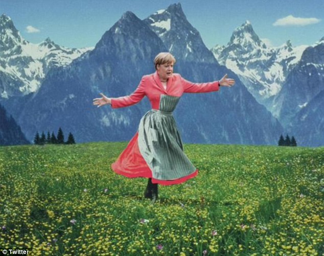 High Quality Merkel Sound of Music Blank Meme Template