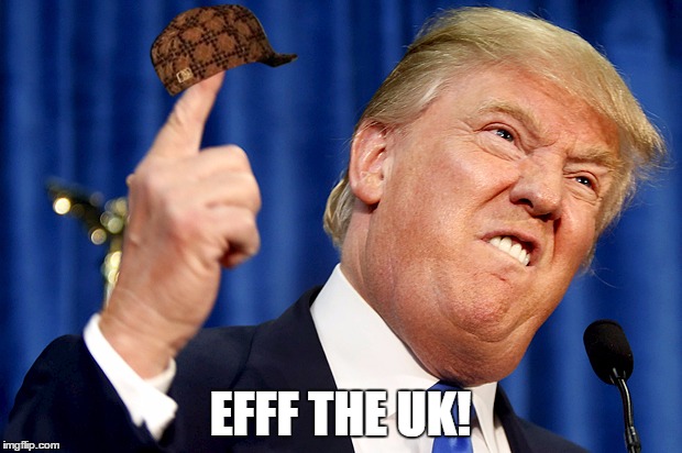 Donald Trump | EFFF THE UK! | image tagged in donald trump,scumbag | made w/ Imgflip meme maker