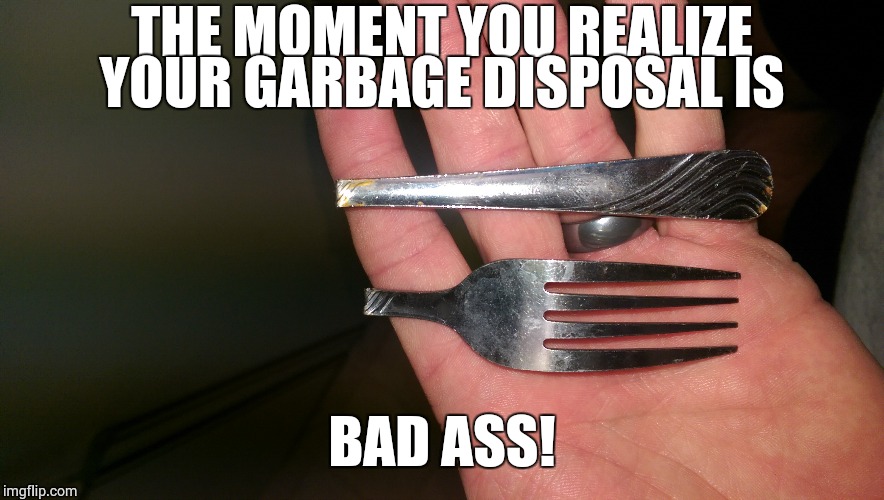 THE MOMENT YOU REALIZE YOUR GARBAGE DISPOSAL IS BAD ASS! | made w/ Imgflip meme maker