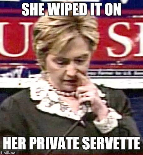 SHE WIPED IT ON HER PRIVATE SERVETTE | made w/ Imgflip meme maker