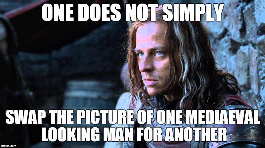 One does not simply Jaqen Hghar | ONE DOES NOT SIMPLY SWAP THE PICTURE OF ONE MEDIAEVAL LOOKING MAN FOR ANOTHER | image tagged in one does not simply,jaqen hghar,game of thrones | made w/ Imgflip meme maker