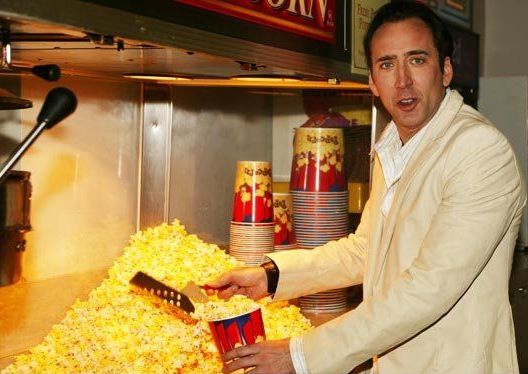 Nicholas Cage Popcorn Blank Meme Template