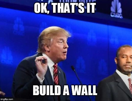 Trump Does Not Simply  | OK, THAT'S IT BUILD A WALL | image tagged in trump does not simply | made w/ Imgflip meme maker