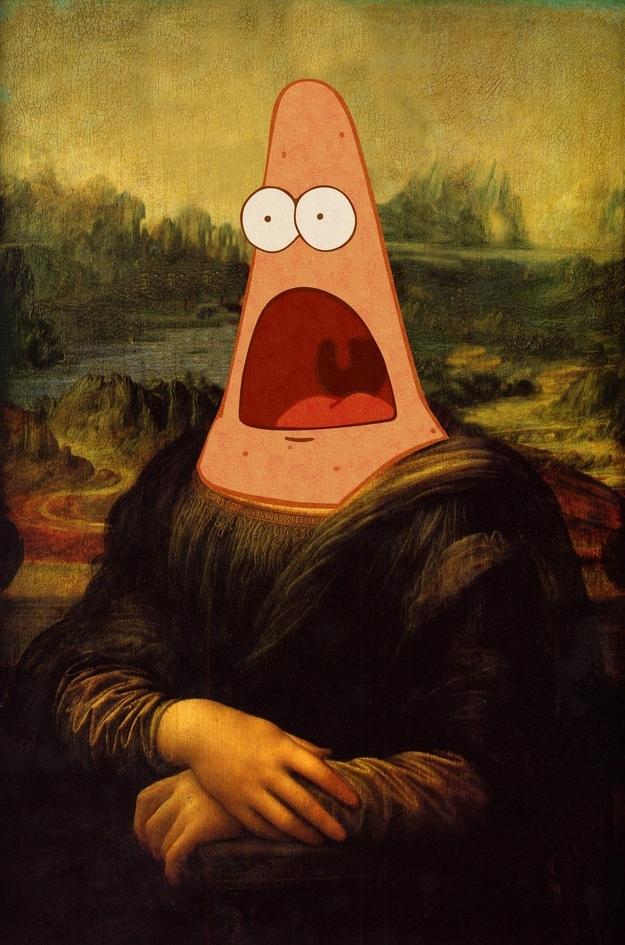 Surprised Patrick Lisa Blank Meme Template