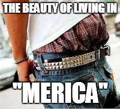 Watch Me Now | THE BEAUTY OF LIVING IN "MERICA" | image tagged in watch me now | made w/ Imgflip meme maker