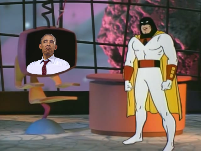 Space Ghost Obama interview Blank Meme Template