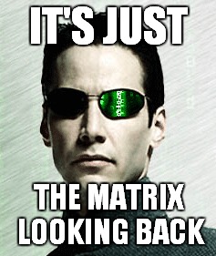 IT'S JUST THE MATRIX LOOKING BACK | made w/ Imgflip meme maker