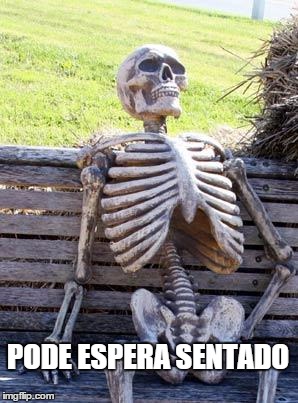 Waiting Skeleton Meme | PODE ESPERA SENTADO | image tagged in memes,waiting skeleton | made w/ Imgflip meme maker