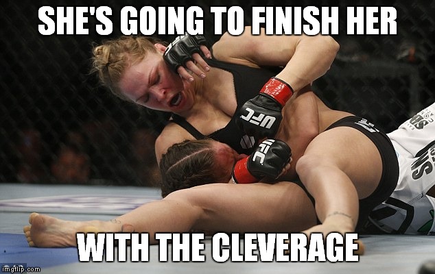 SHE'S GOING TO FINISH HER WITH THE CLEVERAGE | made w/ Imgflip meme maker