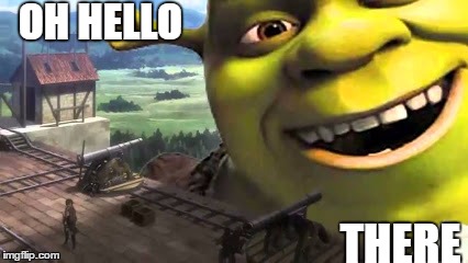 shrek | OH HELLO THERE | image tagged in shrek | made w/ Imgflip meme maker