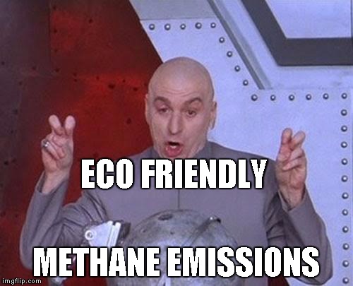 Dr Evil Laser Meme | ECO FRIENDLY METHANE EMISSIONS | image tagged in memes,dr evil laser | made w/ Imgflip meme maker