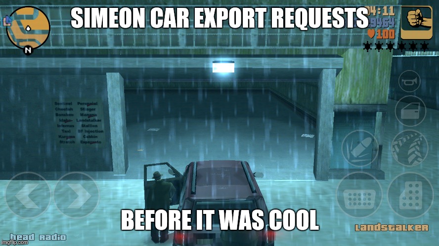 SIMEON CAR EXPORT REQUESTS BEFORE IT WAS COOL | made w/ Imgflip meme maker