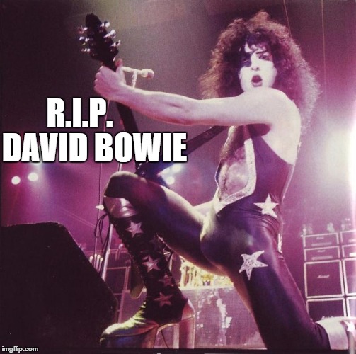 RIP David Bowie | R.I.P. DAVID BOWIE | image tagged in david bowie | made w/ Imgflip meme maker
