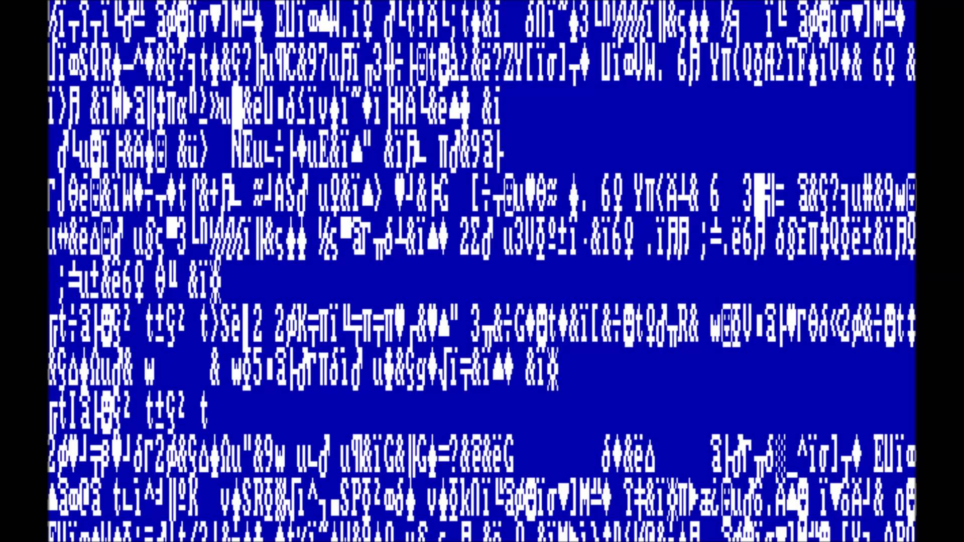 Синий экран без надписей. Синий экран смерти Windows 1. Экран бсод. Экран смерти на виндовс 1.0. Синий экран смерти Windows 1.0.