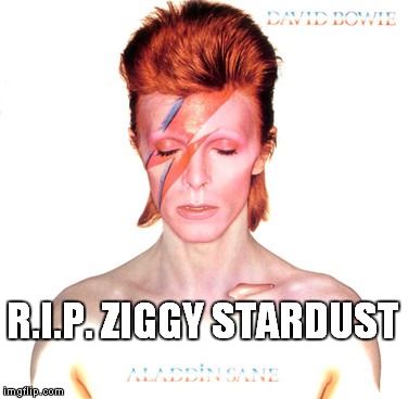 David Bowie | R.I.P. ZIGGY STARDUST | image tagged in david bowie | made w/ Imgflip meme maker