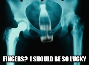 FINGERS?  I SHOULD BE SO LUCKY | made w/ Imgflip meme maker