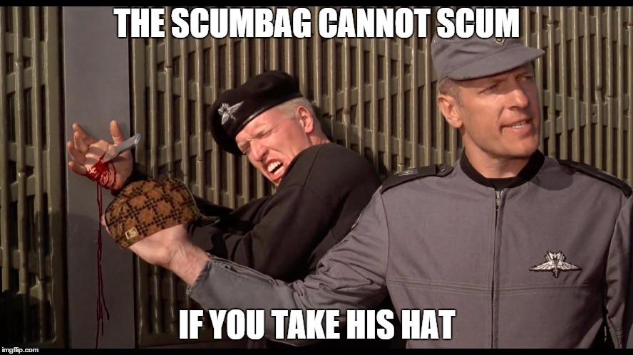 The x cannot x | THE SCUMBAG CANNOT SCUM IF YOU TAKE HIS HAT | image tagged in the x cannot x,memes,scumbag hat,ethon,original | made w/ Imgflip meme maker