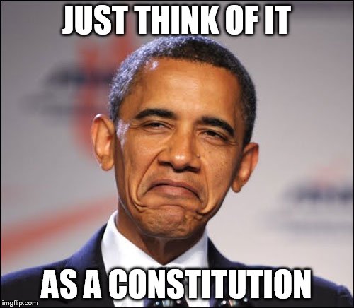 JUST THINK OF IT AS A CONSTITUTION | made w/ Imgflip meme maker