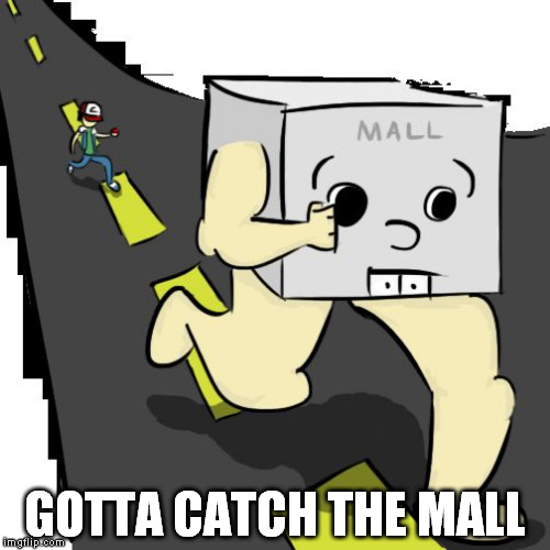 "I choose you wall-mart" | GOTTA CATCH THE MALL | image tagged in mall,memes,pokemon | made w/ Imgflip meme maker