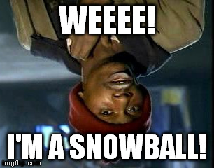 Y'all Got Any More Of That | WEEEE! I'M A SNOWBALL! | image tagged in memes,yall got any more of | made w/ Imgflip meme maker