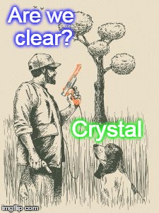 Are we clear? Crystal | made w/ Imgflip meme maker