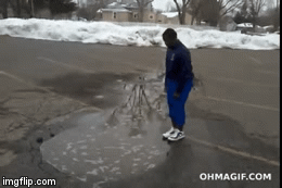 puddle powers activate!! | image tagged in gifs,funny gif | made w/ Imgflip video-to-gif maker