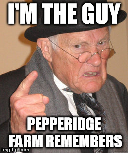 It becomes clear... | I'M THE GUY; PEPPERIDGE FARM REMEMBERS | image tagged in memes,back in my day,pepperidge farm remembers,nostalgia | made w/ Imgflip meme maker