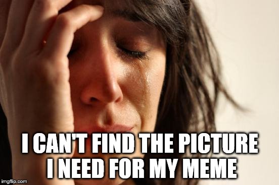 First World Problems Meme | I CAN'T FIND THE PICTURE I NEED FOR MY MEME | image tagged in memes,first world problems,pictures | made w/ Imgflip meme maker