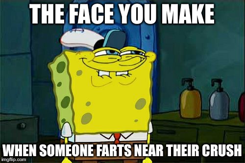 Don't You Squidward | THE FACE YOU MAKE; WHEN SOMEONE FARTS NEAR THEIR CRUSH | image tagged in memes,dont you squidward | made w/ Imgflip meme maker