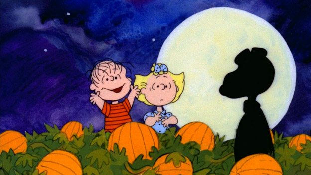 Linus and Sally in pumpkin patch  Blank Meme Template