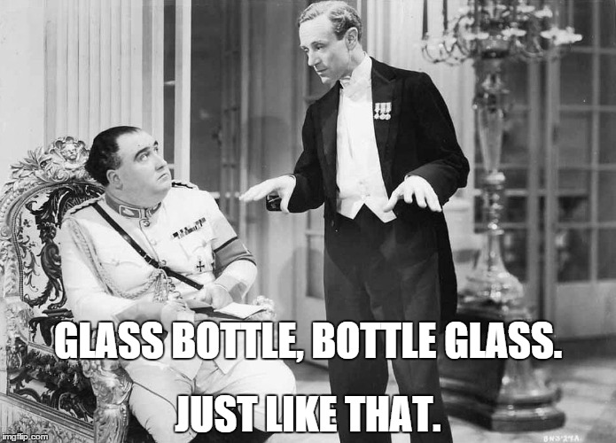 GLASS BOTTLE, BOTTLE GLASS. JUST LIKE THAT. | image tagged in magician | made w/ Imgflip meme maker