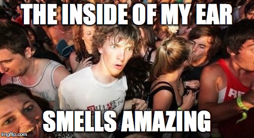 Put your finger in your ear, twist it around, take it out, then sniff it. You can thank me later. | THE INSIDE OF MY EAR; SMELLS AMAZING | image tagged in memes,sudden clarity clarence | made w/ Imgflip meme maker