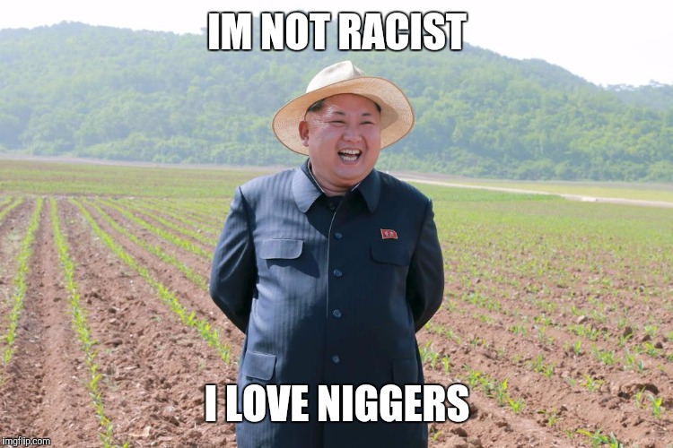 Kim jung un  | IM NOT RACIST I LOVE NI**ERS | image tagged in kim jung un | made w/ Imgflip meme maker