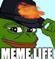 pepe tipping his hat | MEME LIFE | image tagged in pepe tipping his hat | made w/ Imgflip meme maker