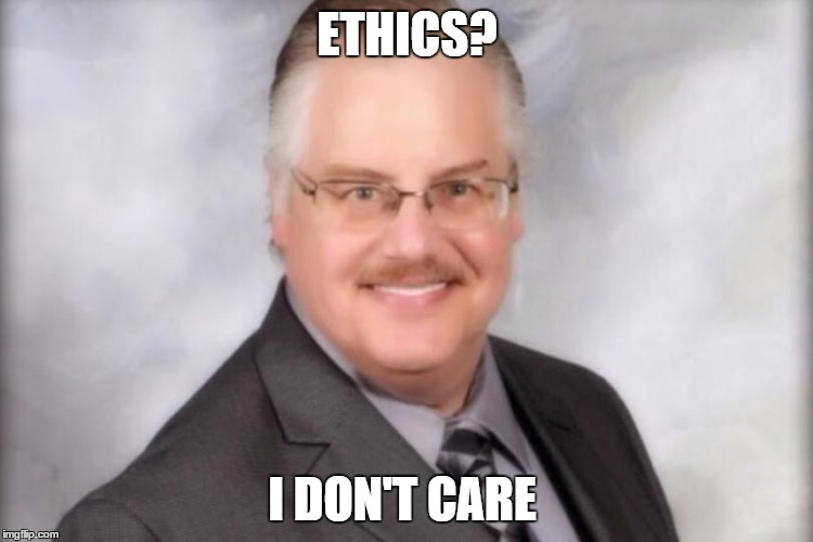 ETHICS? I DON'T CARE | image tagged in kray kratz,how to make a murderer,ken kratz,avery | made w/ Imgflip meme maker