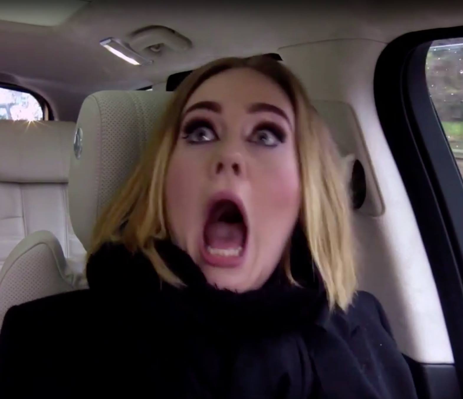 Adele shocked Blank Meme Template